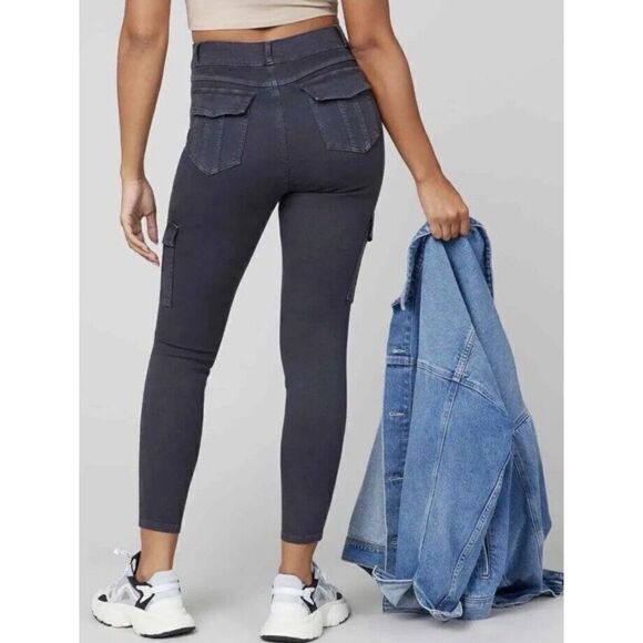 Spanx Stretch Twill Ankle Cargo Pant Washed Black Womens XS 20311R New NWT - Picture 10 of 16
